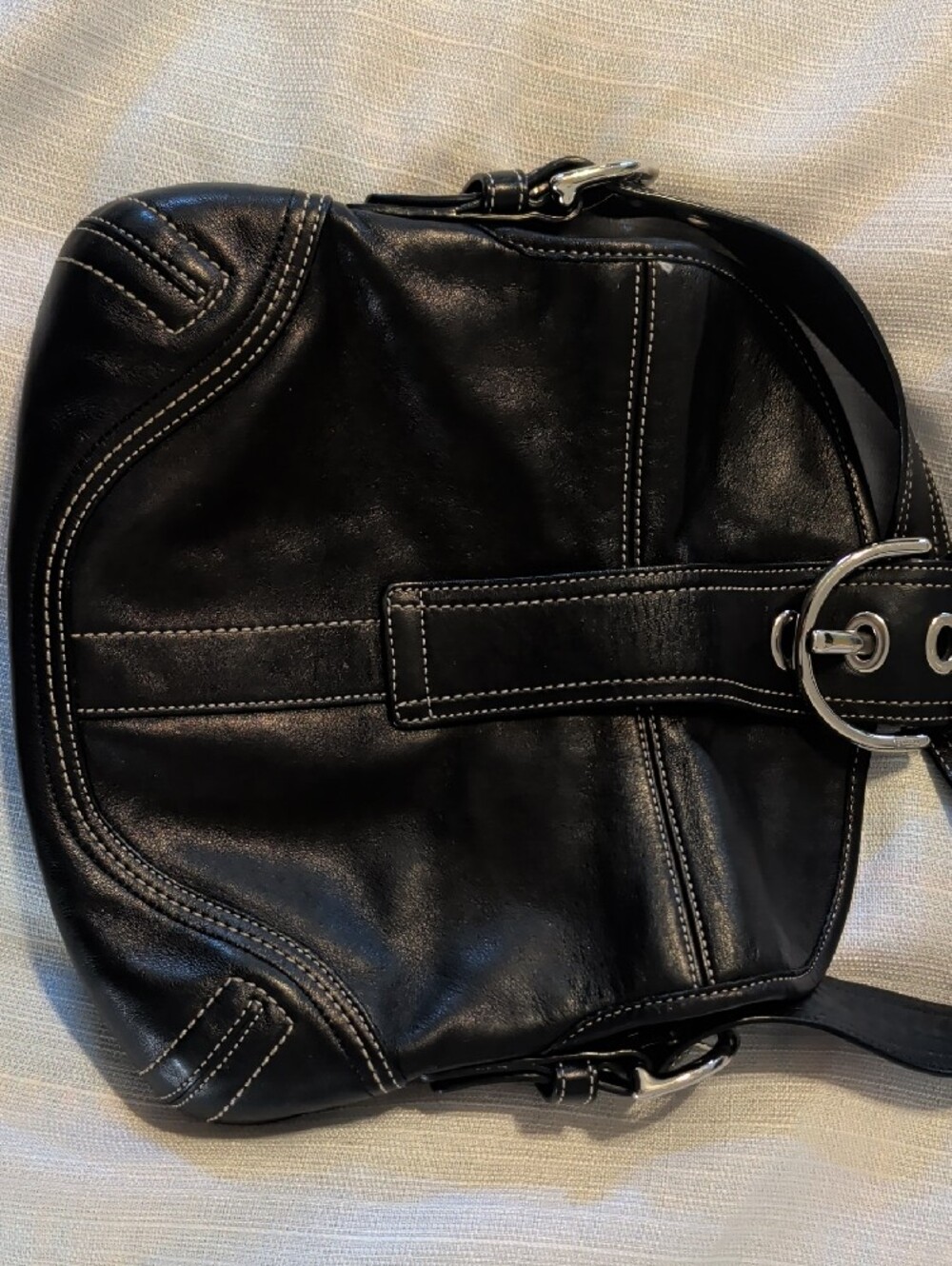 Coach Black Shoulder Bag with Silver Hardware - Picture 5 of 8